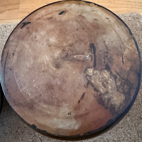Black Wood Hand Carved Container, Bowl with Lid Carved Design African Inspired - Picture 11 of 12